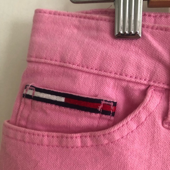 PINK DENIM SKIRT JEAN SKIRT TOMMY HILFIGER ELLE WOODS MEAN GIRLS VIBES - Picture 4 of 10